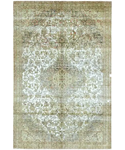 Antique Wash Rug Lachak Toranj – Kashan Design 02953